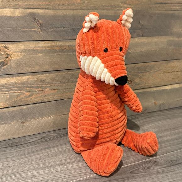 Jellycat London 18" Cordy Roy Fox Plush Woodland Orange Corduroy Squishy Snuggle - Picture 6 of 11